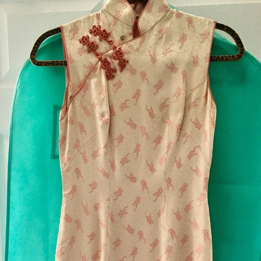 Silk Vintage Cheongsam (qipao or mandarin gown)
